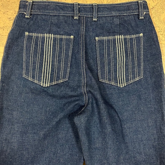 Tory Burch High Rise Cropped Jeans Contrast Stitch Size 28 - Picture 13 of 15